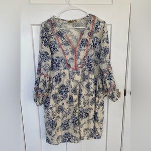 Large True Craft Boho Style Embroidered Dress